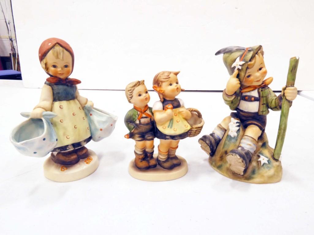 Lot of 3 Vintage Hummel Figurines: Lot of 3 Vintage Hummel Figurines . Includes 49 3/0 To Market
