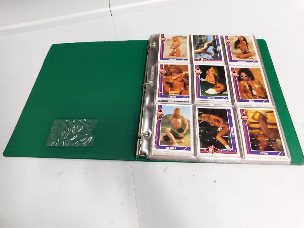 Binder full of Playboy Clubhouse I & II Adult Trading Cards: Binder full of Playboy Clubhouse I & II Adult Trading Cards - Not all of the pages are shown