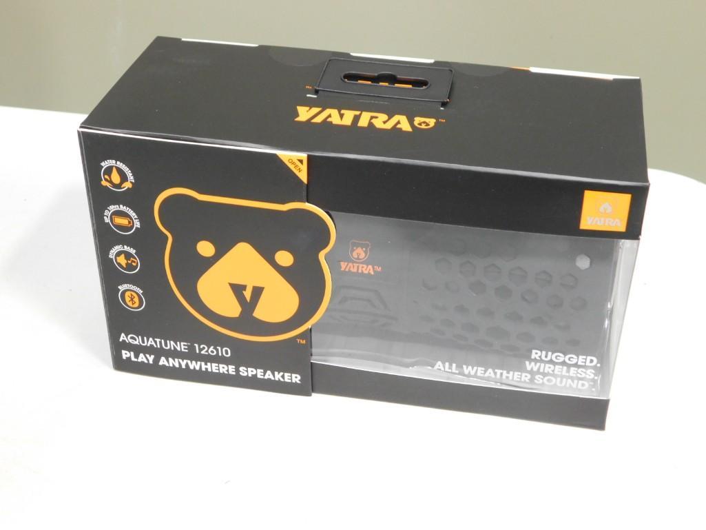 New Yatra Aquatune All Weather Bluetooth Speaker Model 12610: New in Box Yatra Aquatune All Weather Bluetooth Speaker Model 12610