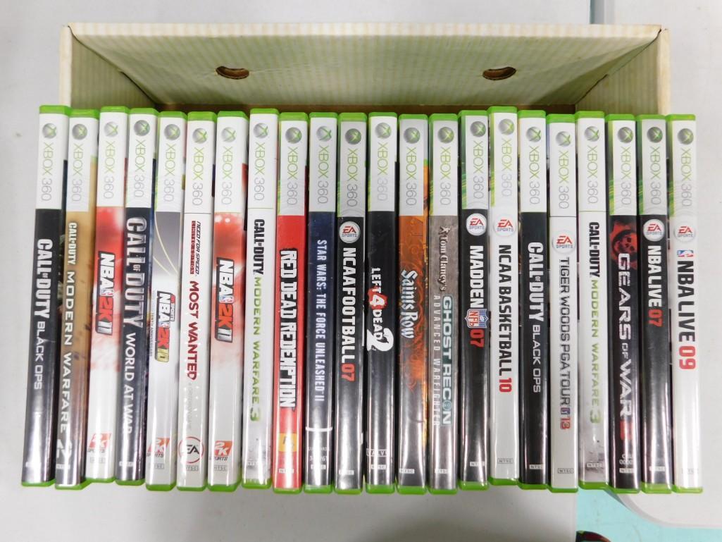 22 XBox 360 Games: 22 XBox 360 Games including Red Dead Redemption, Gears of War, Ghost Recon Advanced Warfighter, Star Wars: The Force Unleashed II, etc