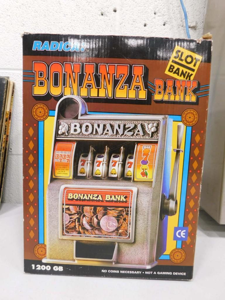 Radica Bonanza Bank Slot Machine Toy Coin Bank New in Box: Radica Bonanza Bank Slot Machine Toy Coin Bank New in Box