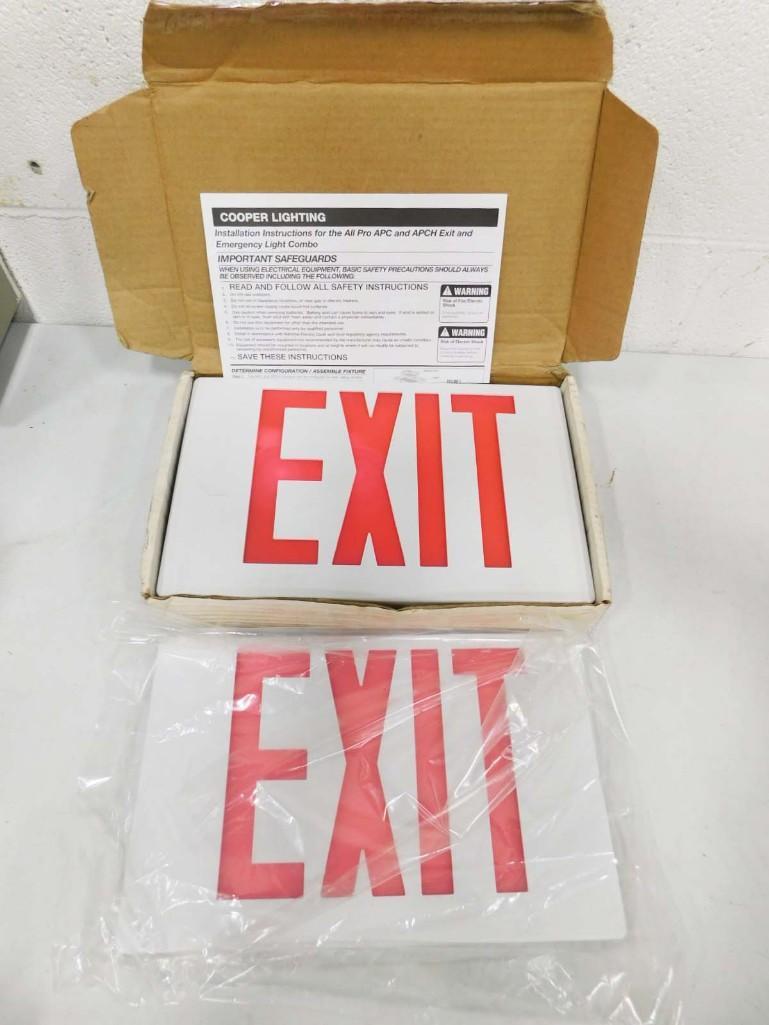 Cooper Lighting All Pro Exit Light Combo New Old Stock: Cooper Lighting All Pro Exit Light Combo New Old Stock