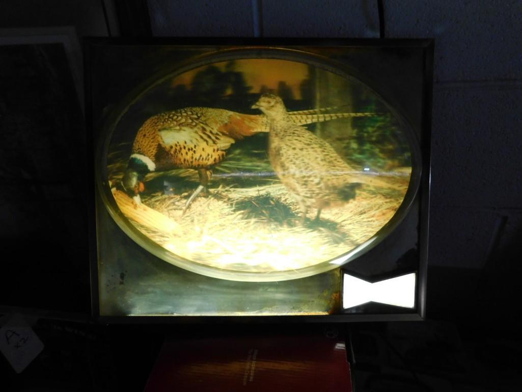 Vintage 1970s 3D Budweiser Pheasant Bar Sign Light (1 of 7)