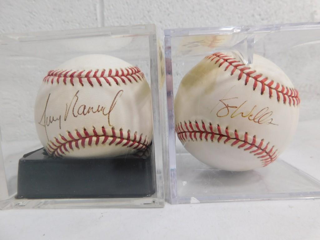 Jerry Manuel and Kip Wells Signed Baseballs NO COAs: Jerry Manuel and Kip Wells Signed Baseballs NO COAs