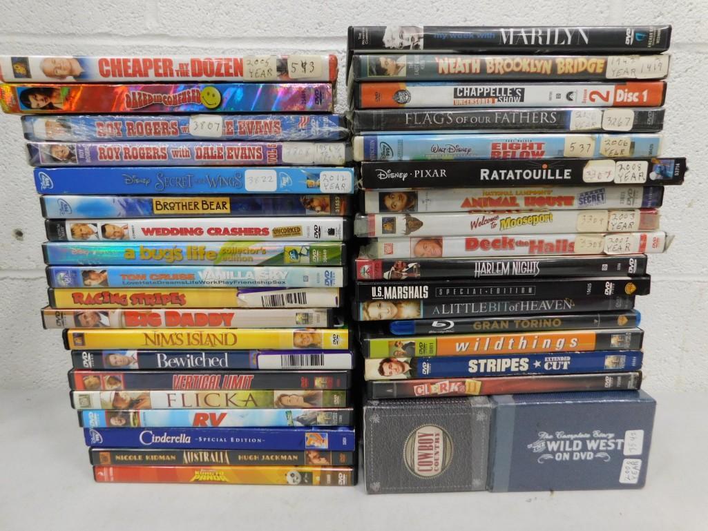 Lot of DVDs incl The Complete Story of the Wild West on DVD, Cowboy Country, Disney Secret of the Wi: Lot of DVDs incl The Complete Story of the Wild West on DVD, Cowboy Country, Disney Secret of the Wings, Harlem Nights, Roy Rogers with Dale Evans, etc
