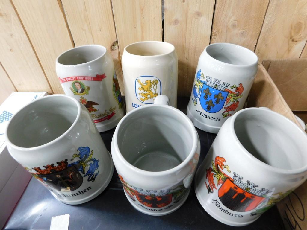 6 German Beer Steins (1 of 4)
