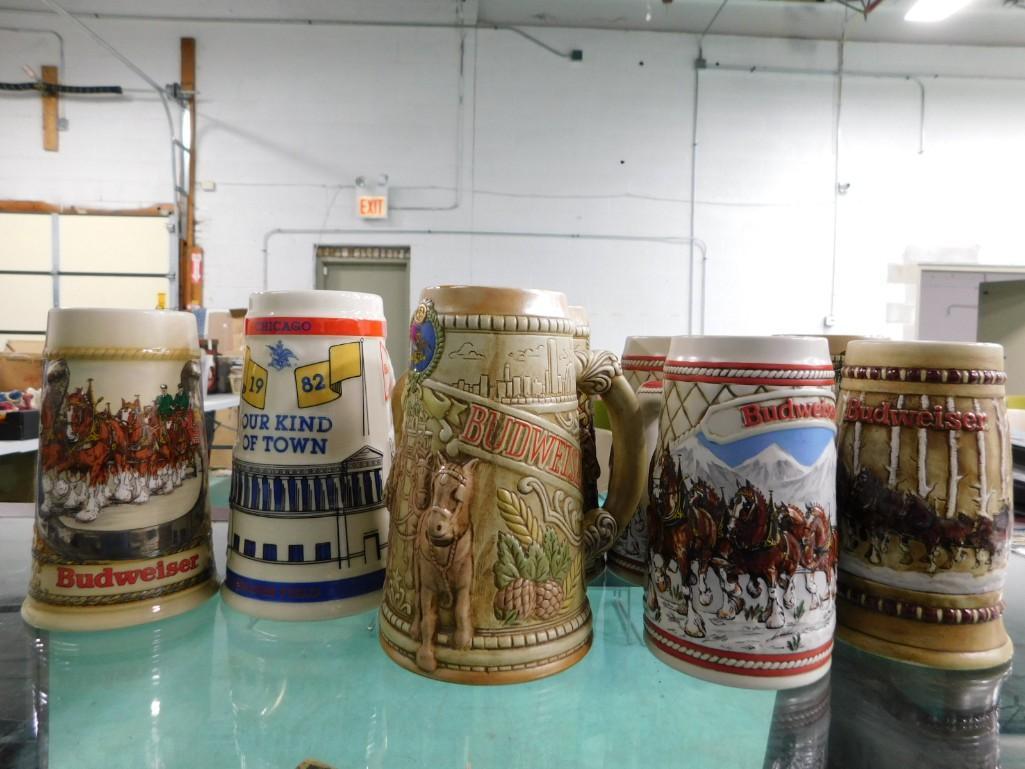8 Budweiser Beer Steins (1 of 5)