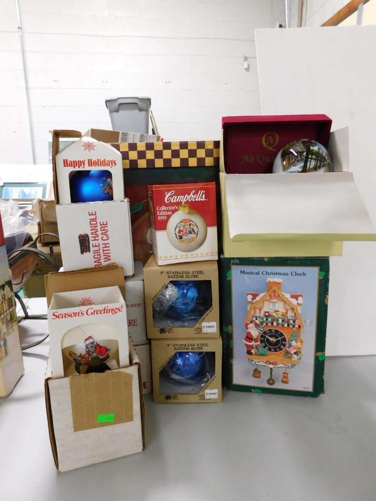 Christmas incl Musical Christmas Clock, Campbell's Soup Ornament, etc (1 of 8)