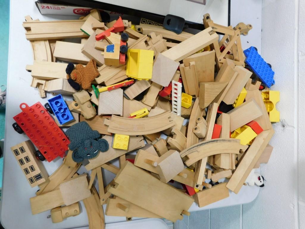 Lot of Small Toys incl Wood Train Track, etc (1 of 6)