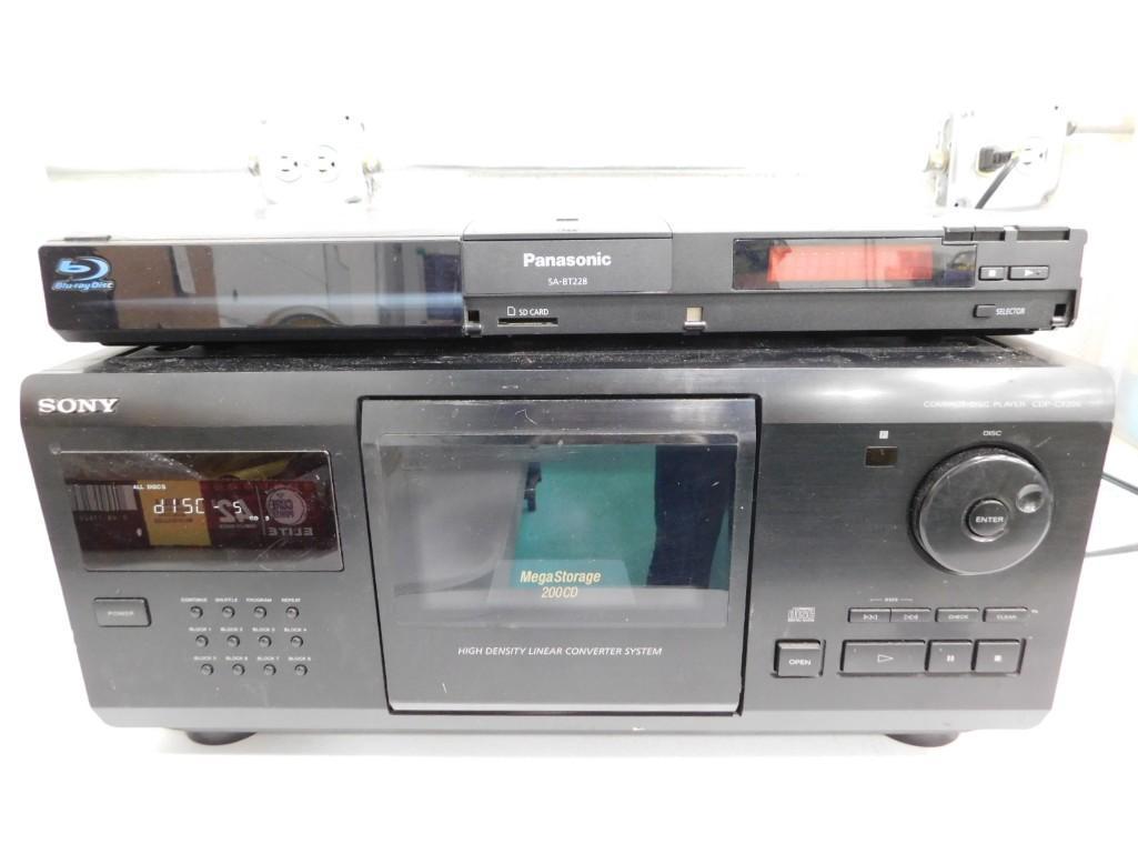Sony Mega Storage 200 CD Changer and Panasonic Blu-Ray Disc Player Both Work (1 of 6)