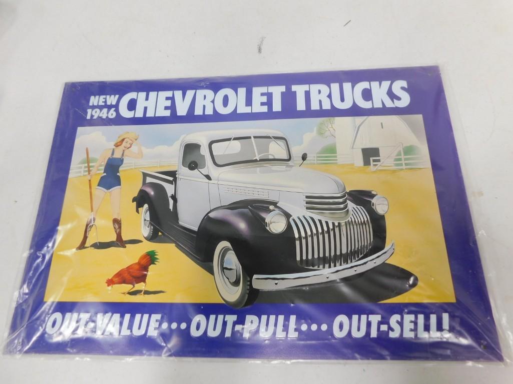Chevrolet Trucks Metal Sign Modern Retro (1 of 4)