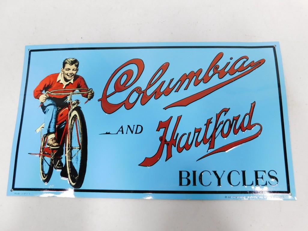 Columbia and Hartford Bicycles Metal Sign Modern Retro (1 of 5)