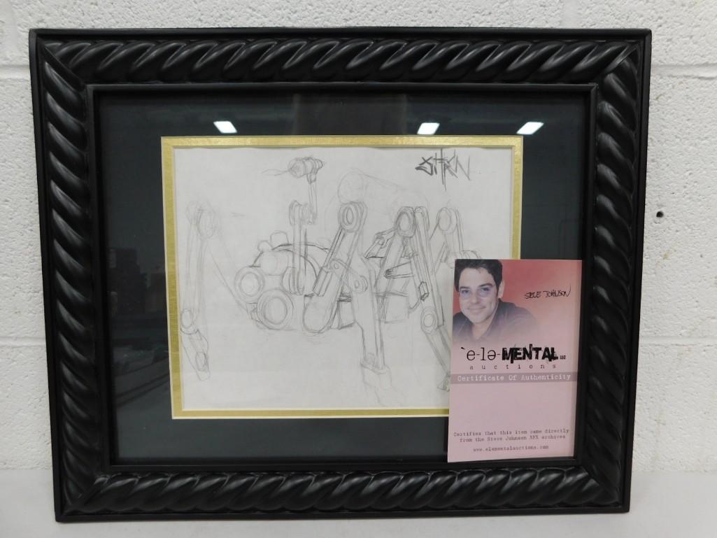 Original Concept Art by Joe Hahn from Linkin Park with COA (1 of 5)
