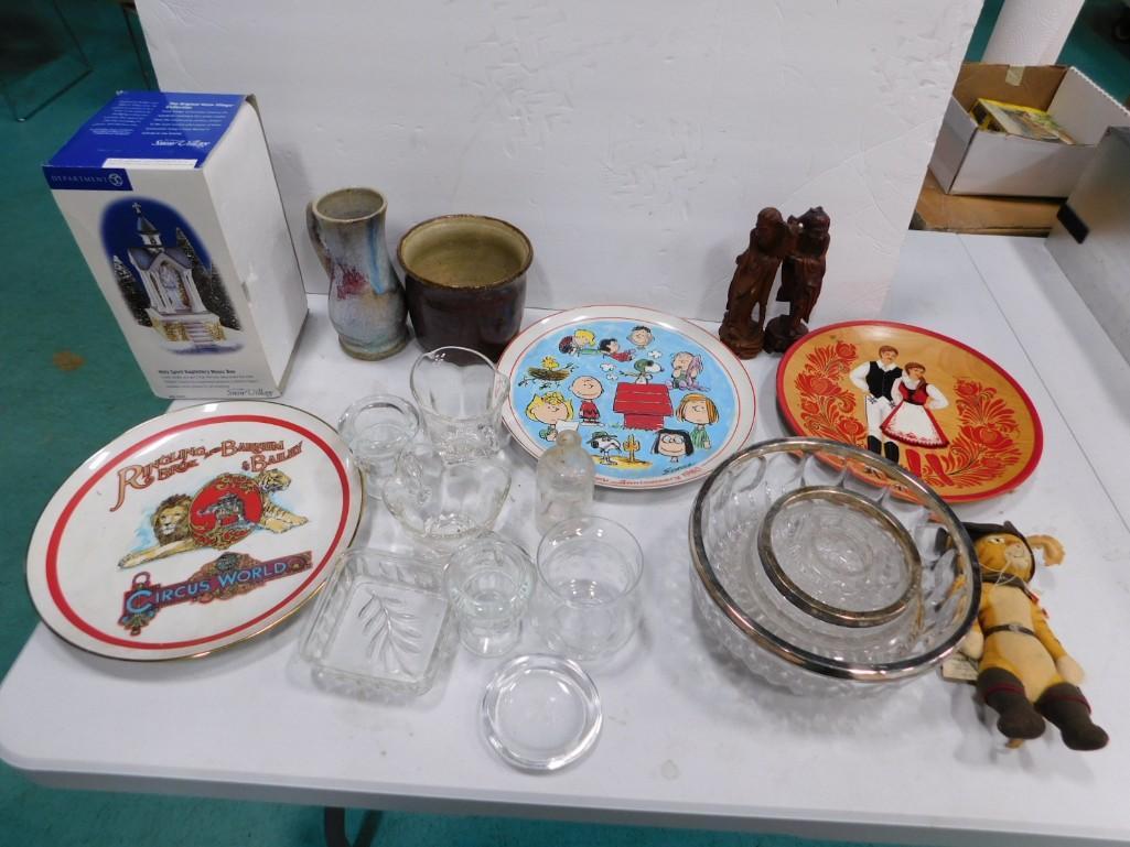 Misc. Lot including Department 56, Peanuts and Plate (1 of 12)
