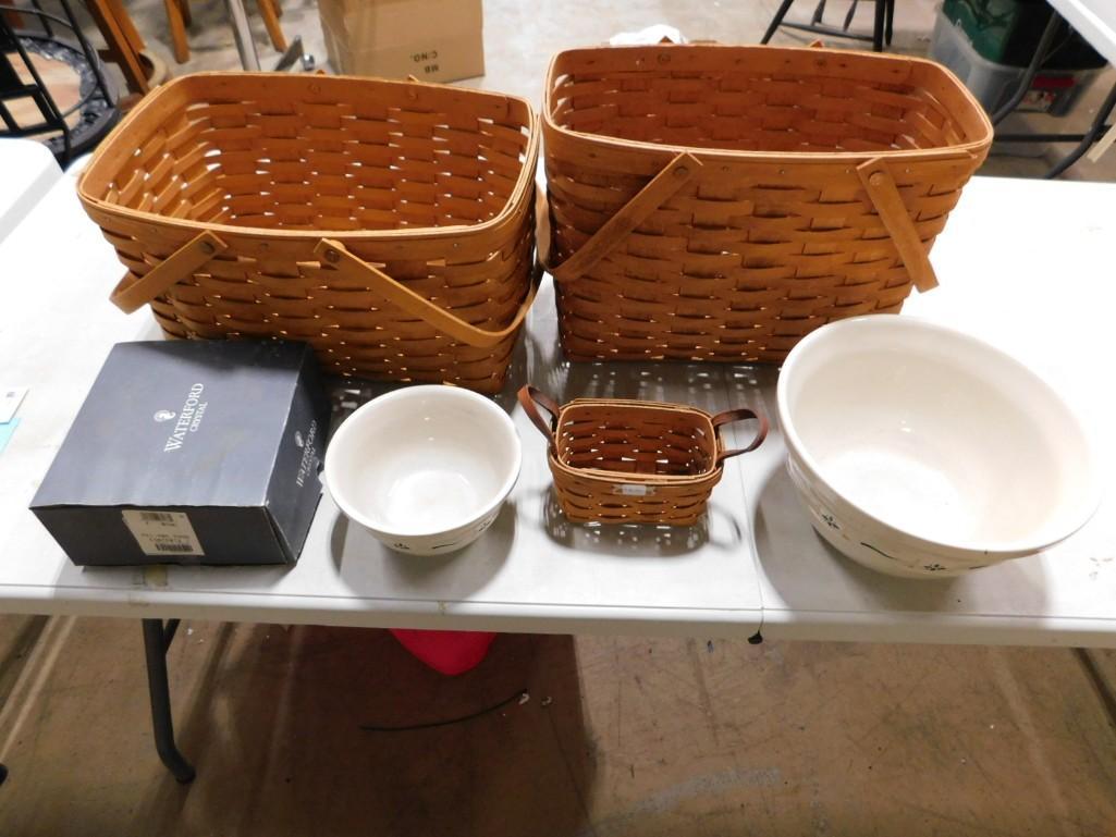 Longaberger Lot including Baskets and Ceramic Bowls (1 of 16)