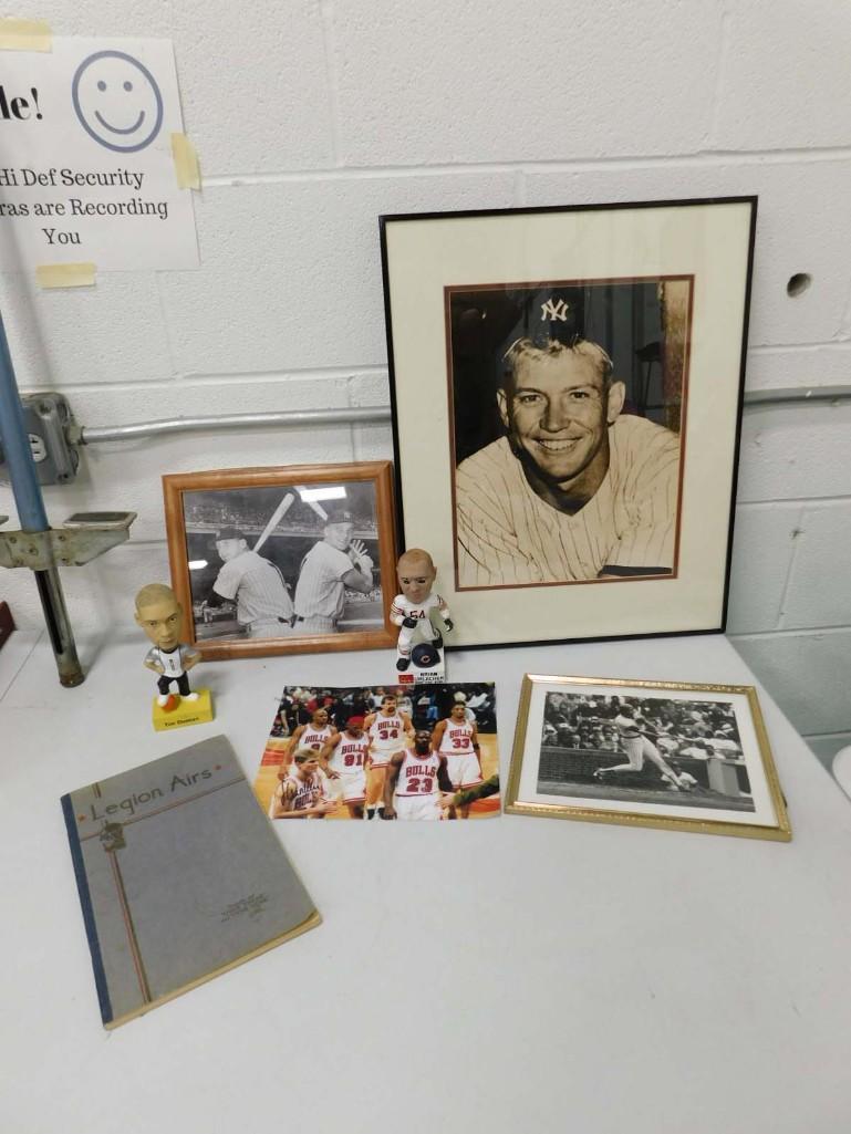 Sports Lot including Chicago Bulls, Yankees, Bobble Heads, etc. (1 of 8)