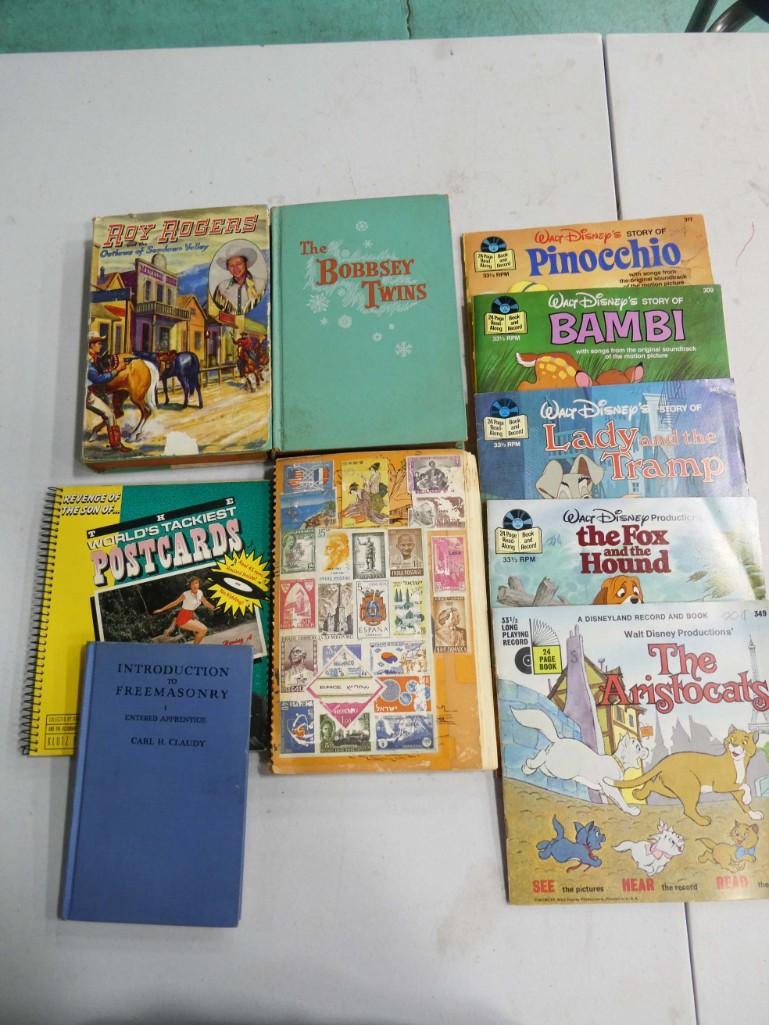 Vintage Books incl Walt Disney, Roy Rogers and the Outlaws of Sundown Valley, The Bobbsey Twins, etc (1 of 4)