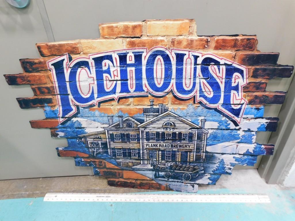 Aluminum Icehouse Beer Sign - Roughly 4 feet long (1 of 2)