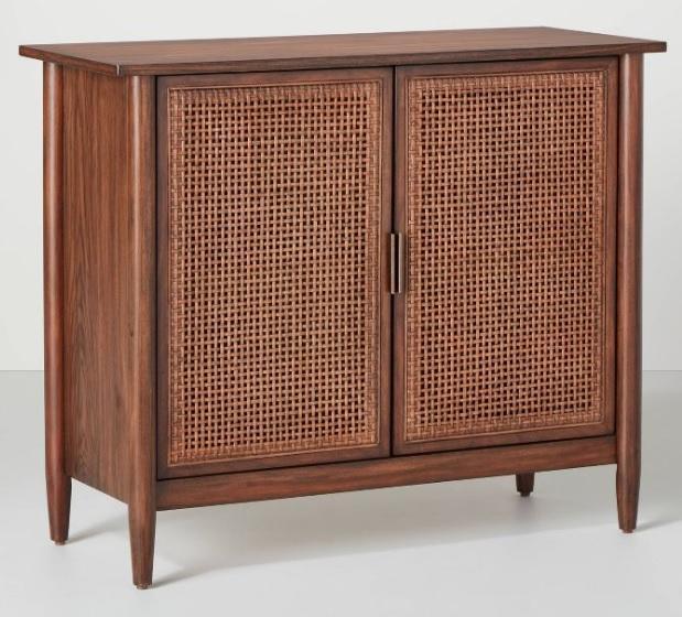 Hearth & Hand Wood & Cane Cabinet Mid Tone / Brown - New in Box: Hearth & Hand Wood & Cane Cabinet Mid Tone / Brown - New in Box - Should look similar to to the first picture