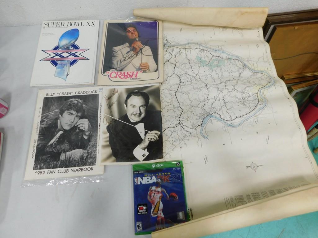 Misc Lot incl Super XX Game Program, Xbox NBA 2K21 Game Sealed, Signed Photo of George Liberace and (1 of 7)