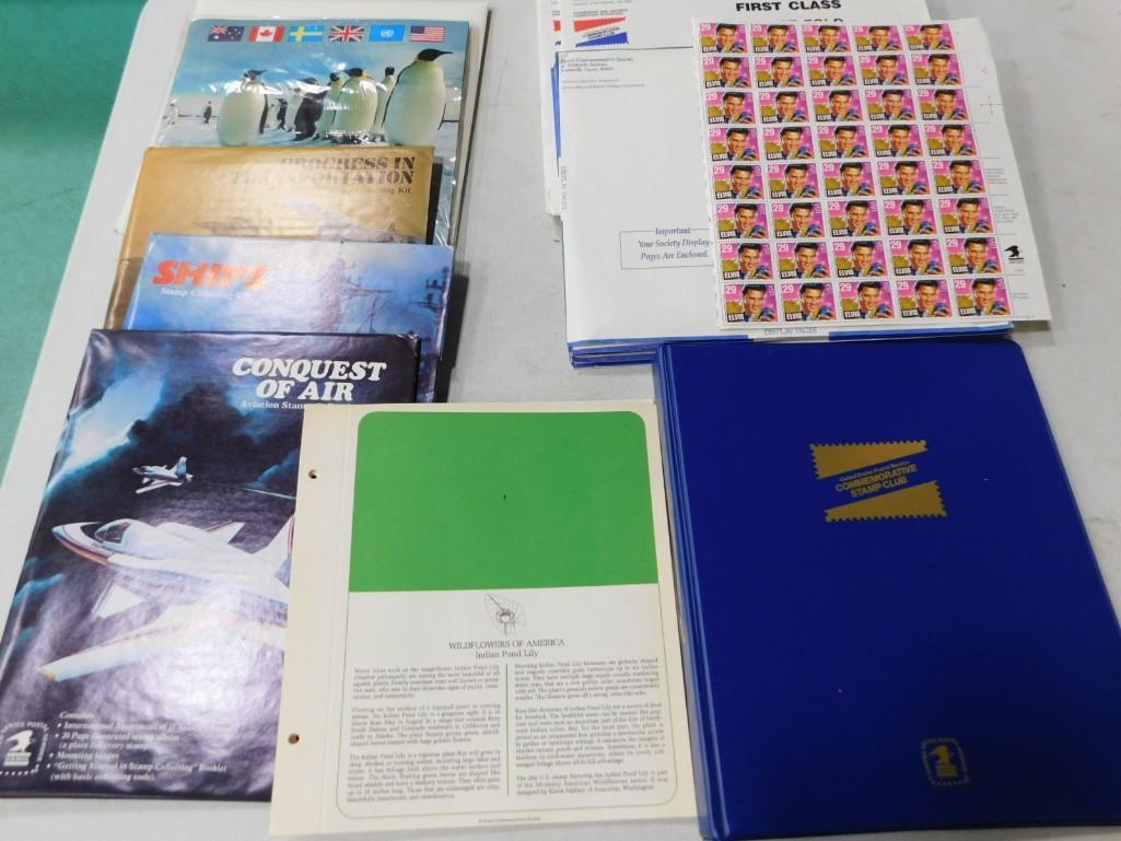 40 Elvis Presley Stamps, 6 Sealed Envelopes of Postal Commemorative Society Display Pages, (1 of 13)