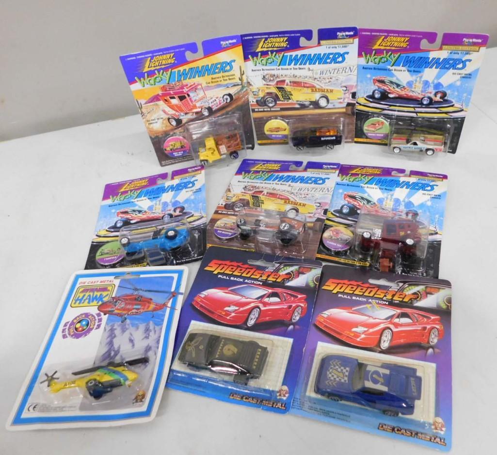Die Cast Cars incl 6 Johnny Lightning Wacky Winners, 2 Speedster with Pull Back Action and 1 Hawk (1 of 4)