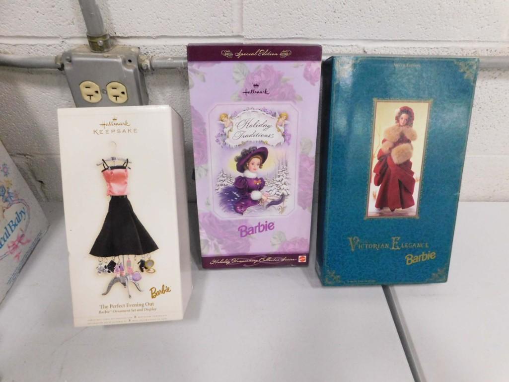 Barbie Lot incl 1994 Victorian Elegance Barbie Doll NIB , 1996 Hallmark Holiday Tradition Barbie D (1 of 4)