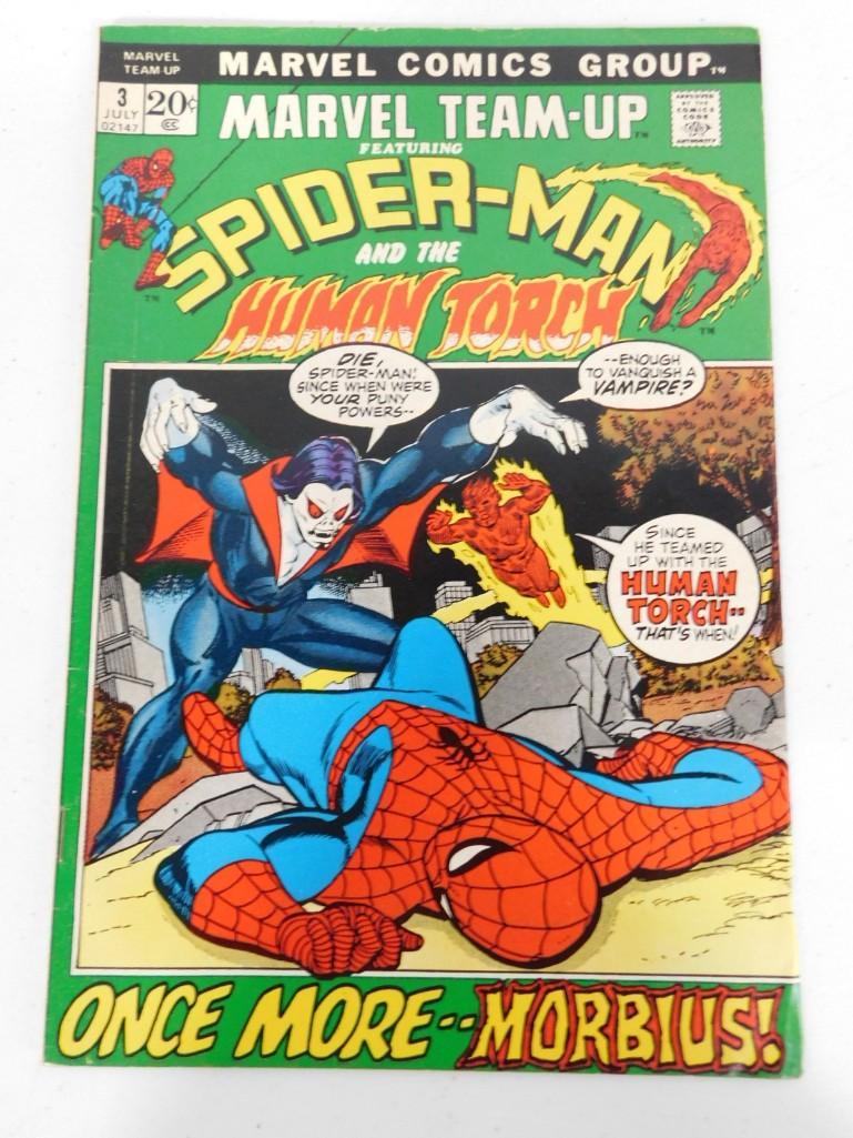 Marvel Team-Up Issue #3 Featuring Spider-Man and The Human Torch: Marvel Team-Up Issue #3 Featuring Spider-Man and The Human Torch vs Morbius Third Appearance!- $0.20 comic