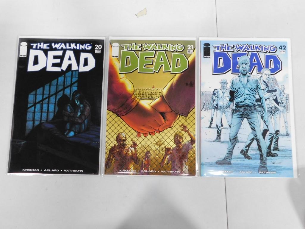 Lot of 3 Comic Books Walking Dead #20, #21, #42 (1 of 3)