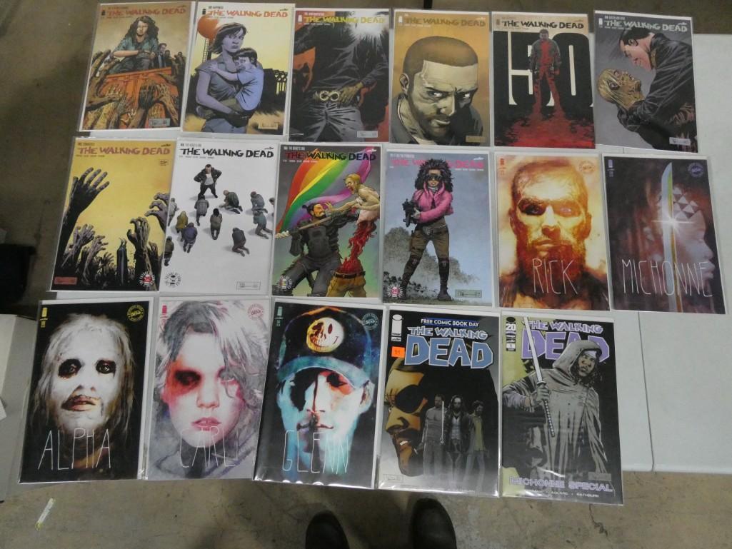 Lot of 17 Walking Dead Comic Books including issues between 127-181 (1 of 13)