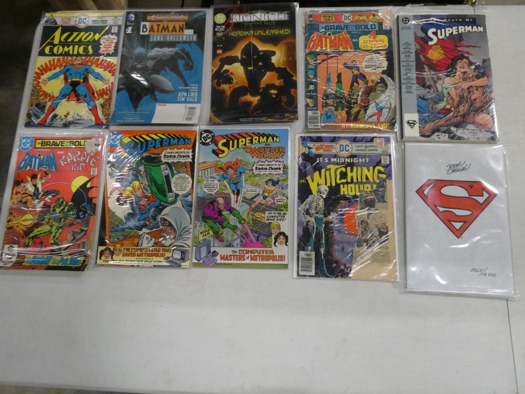 Lot of 10 Comic Books including Signed with COA The Legacy of Superman (One-Shot) (1 of 7)