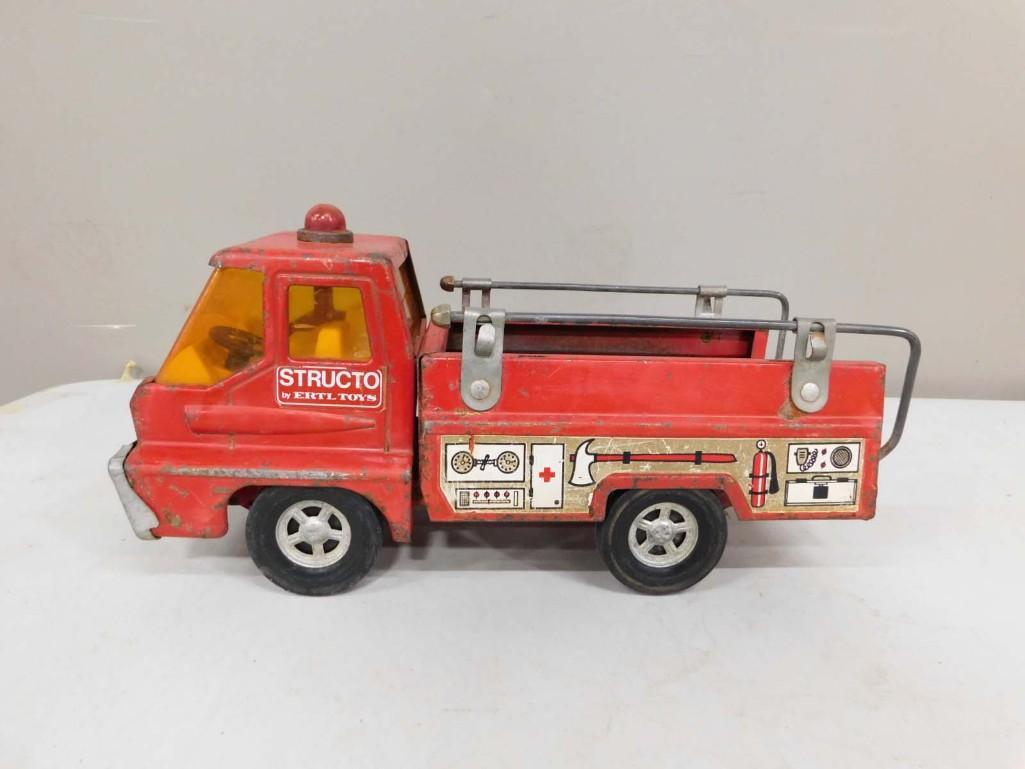 Vintage Pressed Steel Structo by Ertl Toys Fire Truck with Turbine Cab (1 of 8)