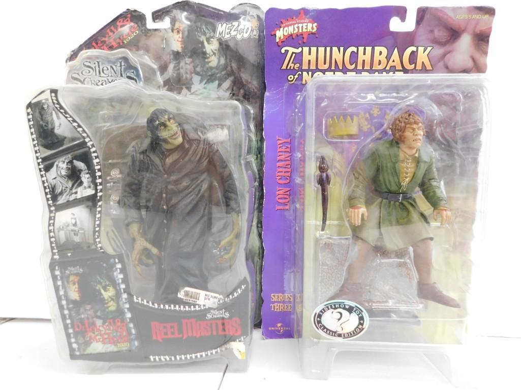 Mezco Dr Jekyll and Mr Hyde Reel Monsters Action Figure and Universal Studios The Hunchback of Notre: Mezco Dr Jekyll and Mr Hyde Reel Monsters Action Figure and Universal Studios Monsters The Hunchback of Notre Dame Lon Chaney Action Figure both in original packages