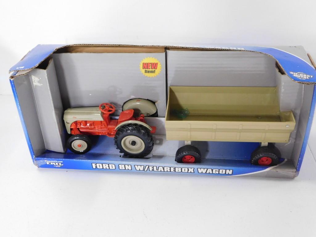 Ertl Tractor Ford 8N w/ Flarebox Wagon New in Box: Ertl Tractor Ford 8N w/ Flarebox Wagon New in Box 1/18 scale