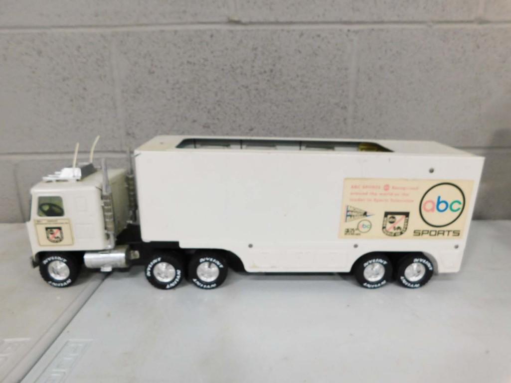 Vtg Nylint Pressed Steel Toy ABC Wide World of Sports Truck: Vintage Nylint Pressed Steel Toy ABC Wide World of Sports Truck Condition: includes everything that you see. Furniture inside is plastic