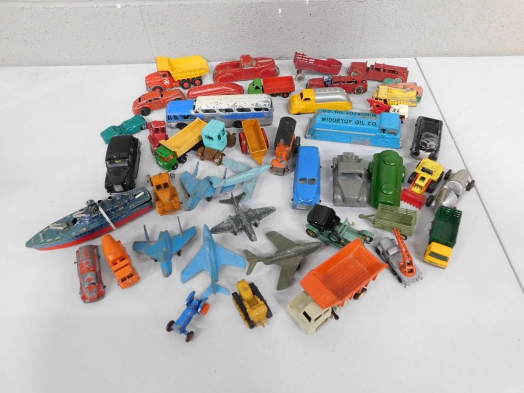Vintage Toy Cars, Trucks, Boats, Airplanes, etc.: Vintage Toy Cars, Trucks, Boats, Airplanes, etc. Includes Midgetoy and others