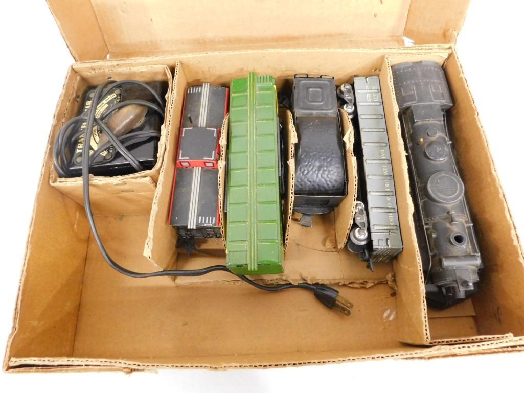 Lot of Vintage Trains and Accessories including Marx Tin O Gauge NYC 20102: Lot of Vintage Trains and Accessories including Marx Tin O Gauge NYC 20102