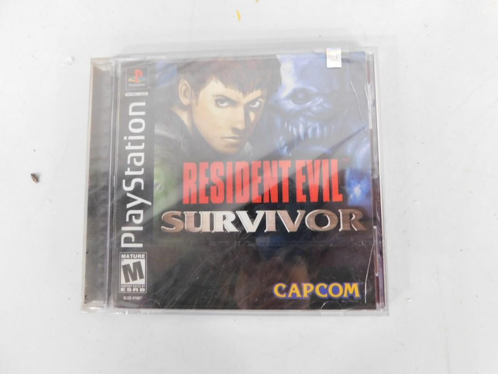 Sony PlayStation Resident Evil Survivor Still Sealed Capcom: Sony PlayStation Resident Evil Survivor Still Sealed Capcom. Case has some very slight cracks, but it's still in original cellophane and should work just fine.