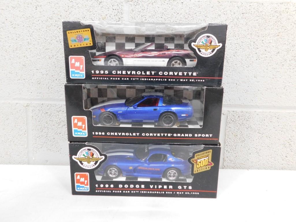 3 Ertl AMT Die Cast Model Cars incl 1995 Chevrolet Corvette, 1996 Chevrolet Corvette Grand Sport, an (1 of 4)