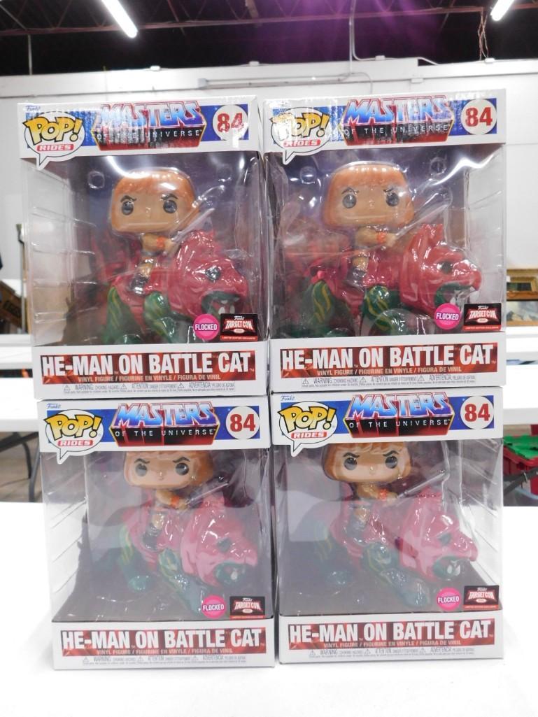 Lot of 4 New in Box He-Man on Battle Cat Funko Pop Action Figures: Lot of 4 New in Box He-Man on Battle Cat Funko Pop Action Figures