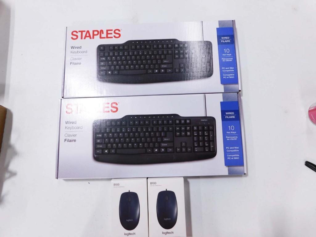2 Wired Keyboards and 2 Wired Computer Mice New in Box (1 of 4)