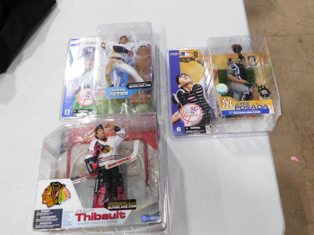 3 McFarlane Sports Figures incl Derek Jeter, Jocelyn Thibault, Jorge Posada (1 of 4)