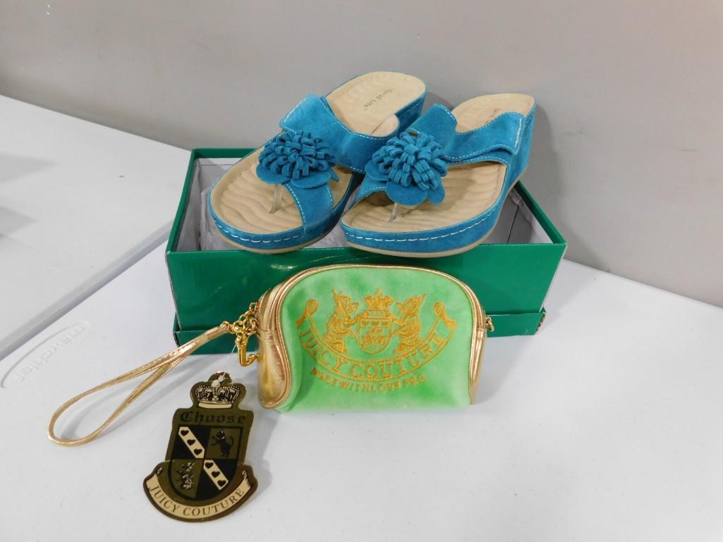 Pair of David Tate Sandals and a Small Purse: Pair of David Tate Sandals and a Small Purse