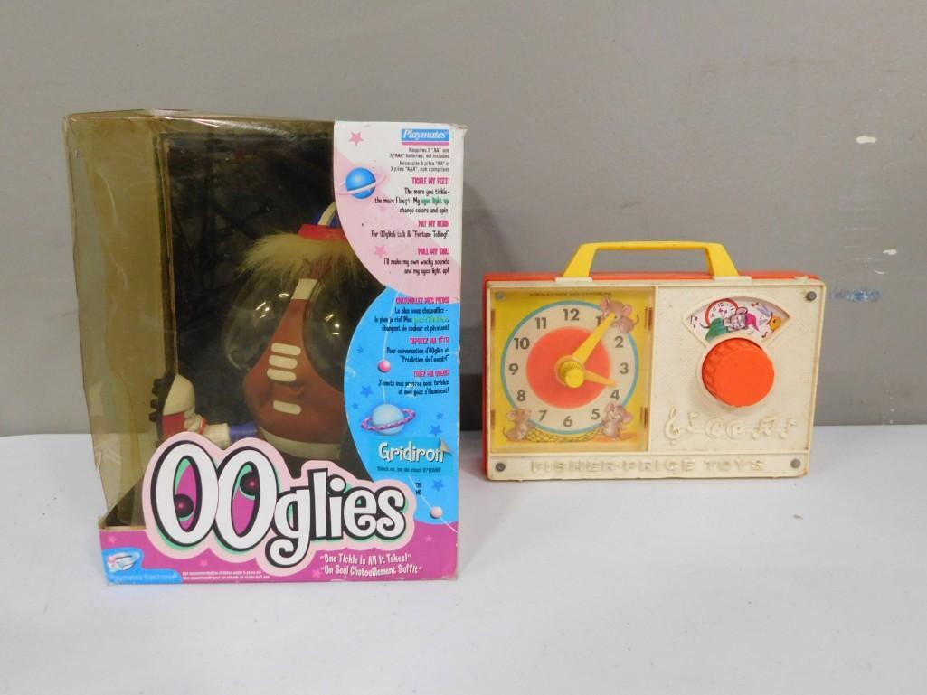 Toy Lot incl Ooglies in Original Box and Vintage Fisher Price Hickory Dickory Dock Toy: Toy Lot incl Ooglies in Original Box and Vintage Fisher Price Hickory Dickory Dock Toy