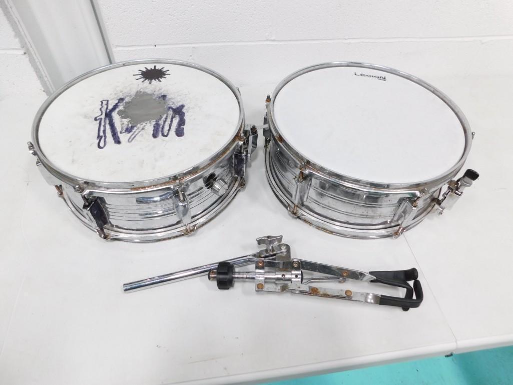 Pair of Snare Drums: Pair of Snare Drums Condition: rough, some rust, etc
