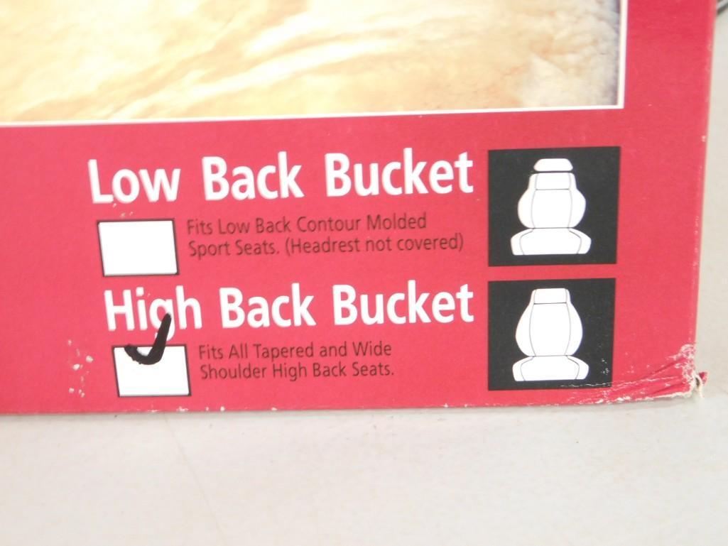 Genuine Sheepskin Seat Cover Larin for High Back Bucket Seats (1 of 3)