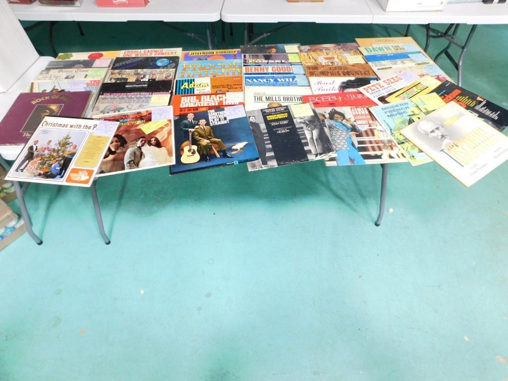 Lot of Vinyl Records incl Cream, John Lennon, The Beach Boys, Jefferson Starship, The Band, Chuck Be: Lot of Vinyl Records incl Cream, John Lennon, The Beach Boys, Jefferson Starship, The Band, Chuck Berry, Procol Harum, Nancy Wilson, Canned Heat, Blues, James Brown, Pete Seeger,