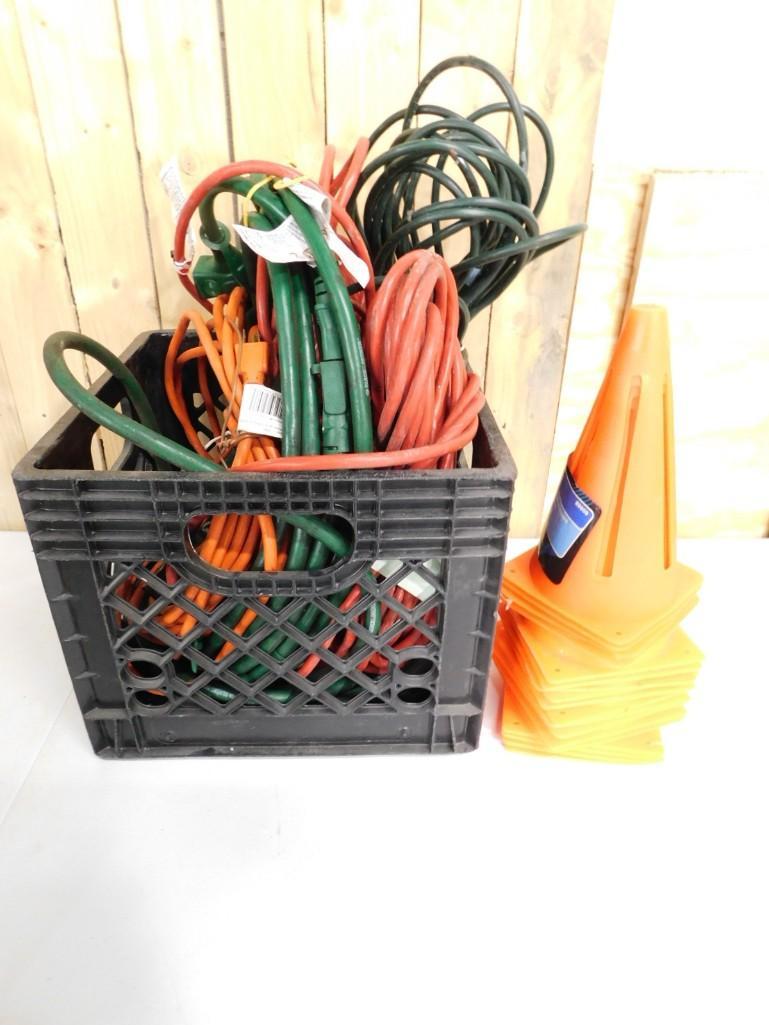 Lot of Extension Cords and Orange Cones (1 of 3)