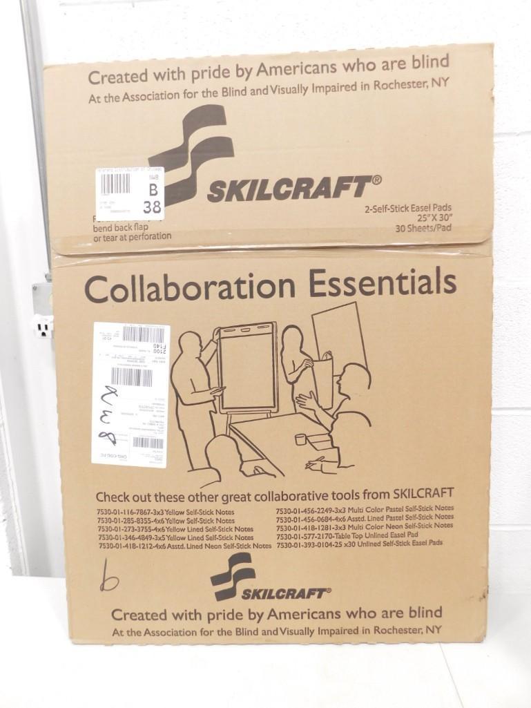 2 New Skilcraft Self Stick 30 Sheet Easel Pads 25"x30": 2 Skilcraft Self Stick 30 Sheet Easel Pads 25"x30" New in Package