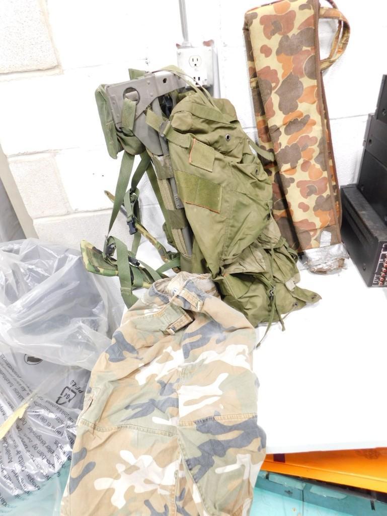 Camouflage Rifle Case, Camouflage Shorts 36" Waist and Hiking Backpack with Frame: Kolpin Camouflage Rifle Case, Camouflage Shorts 36" Waist and Hiking Backpack with Frame